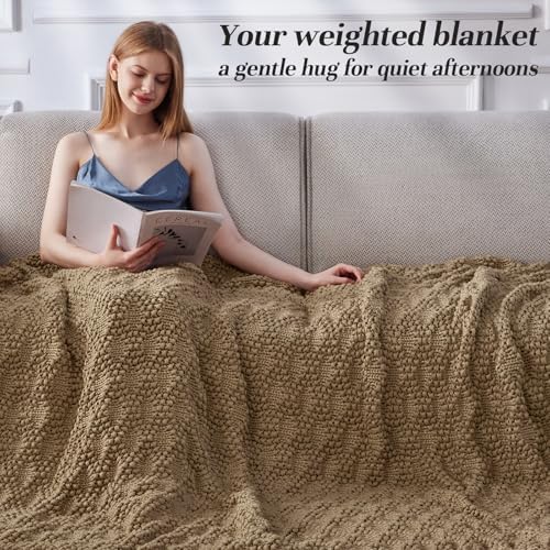 Anysay Knitted Weighted Blanket for Adult, Chunky Knit Throw 36''*48'' 5lbs - Image 5