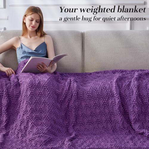 Anysay Knitted Weighted Blanket for Adult, Chunky Knit Throw 36''*48'' 5lbs - Image 2