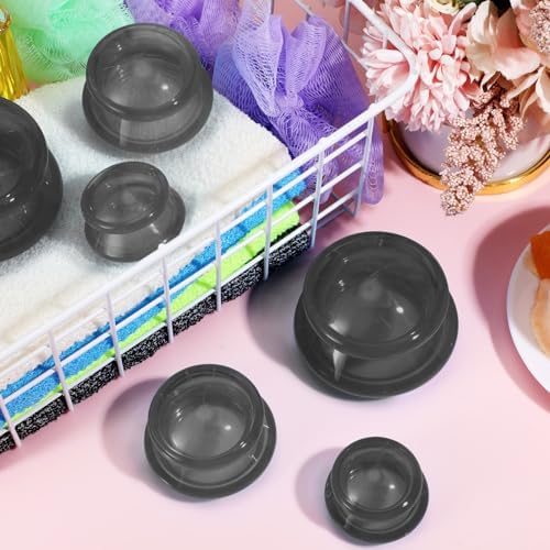 TrelaCo 6 Pcs Silicone Cupping Kit for Massage Therapy,Clear Black - Image 6