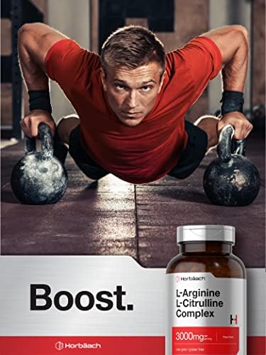 Horbäach L-Arginine L-Citrulline Complex | 3000mg | 250 Capsules - Image 6