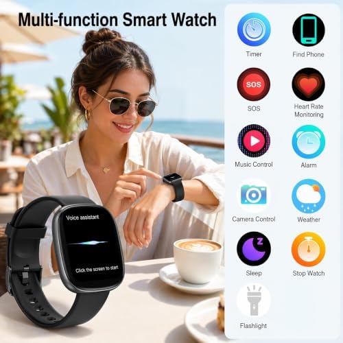LIVIKEY Bluetooth Calling Smart Watch, 1.83" Display, Step Counter Tracker - Image 6