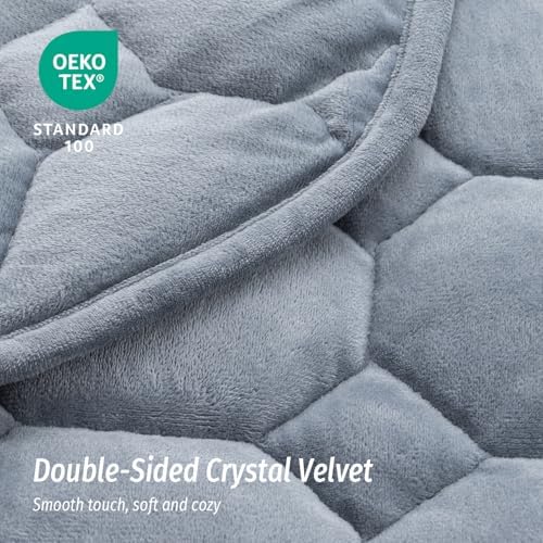 Wemore Weighted Lap Blanket 7lbs, 24"x29" Small Travel Blankets for Adults - Image 6