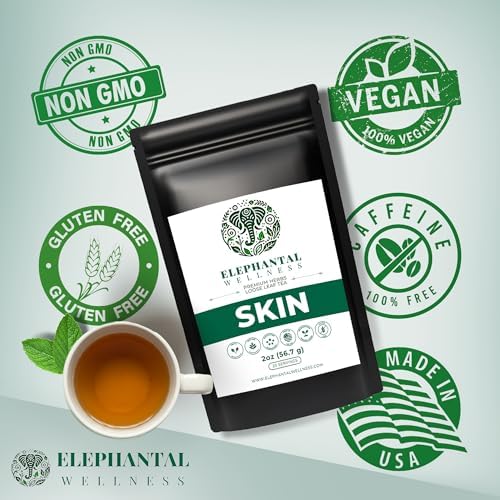 Elephantal Wellness Premium Skin Herbal Tea | Radiance & Clarity Support with Burdock, Dandelion, Calendula & Lavender | Non-GMO, Caffeine-Free, Handmade Loose Leaf Blend, 2oz Loose Leaf, 20 Servings - Image 5