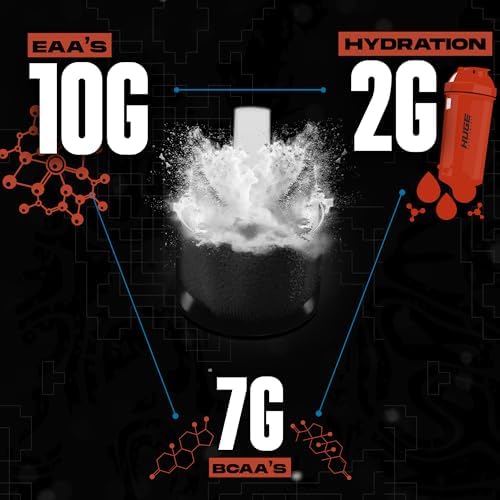 Huge EAA + Hydration, Essential Amino Acids Powder, EAAs & BCAAs, Intra & Post Workout Recovery Powder, Muscle Growth, Recovery & Performance, 10g EAAs & Electrolytes, Peach Mango, 30 Servings - Image 6