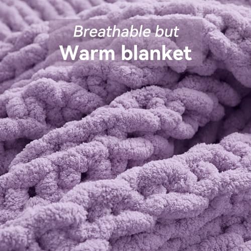 Negwoo Chunky Knit Throw Blanket, Knitted Throw Chenille Yarn, 40"*50" - Image 6