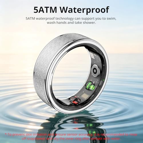 COLMI R10 Smart Ring, Sleep Health & Skin Temperature & 5ATM(Silver, 10) - Image 5