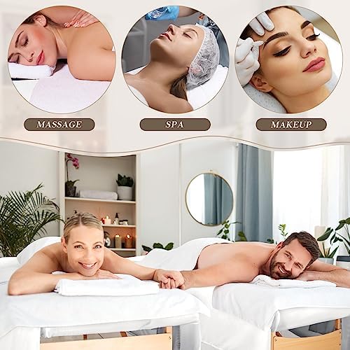 Mixweer 9 Pcs 3 Set Microfiber Massage Table Sheets Set Bulk Includes Flat Sheet, Fitted Sheet with Pocket, Face Rest Cover(White) - Image 6