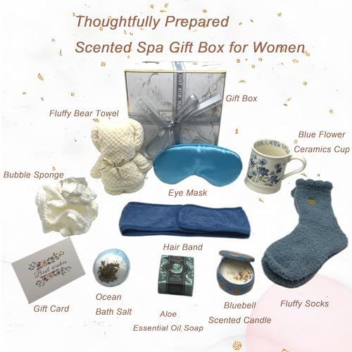 Spa Gift Baskets for Women,Luxury Self Care Gifts for Mom,Get Well Soon Gifts for Friend,Thank You Relaxing Box Gifts for Women 20th,30th,40th,50th,60th 70th 75th Birthday,Anniversary - Image 2