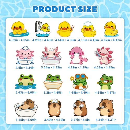UNEEDE Kids Bathtub Mat Non Slip with 17PCS Bathtub Stickers for Toddlers - Image 3