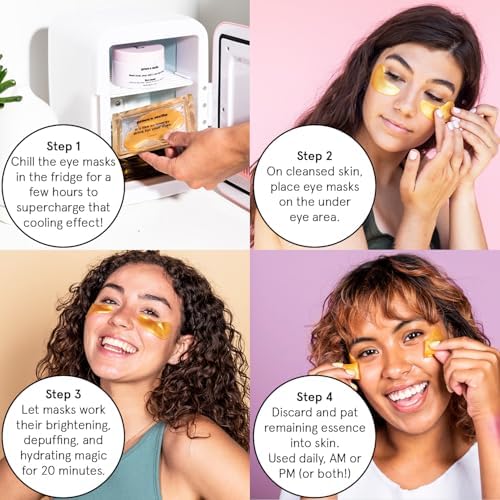 grace & stella Under Eye Mask - Reduce Dark Circles, Puffy Eyes, Undereye Bags, Wrinkles - Gel Under Eye Patches, Bulk Gifts for Women - Vegan Cruelty-Free Self Care (72 Pairs, Gold, Pink, & Blue) - Image 5