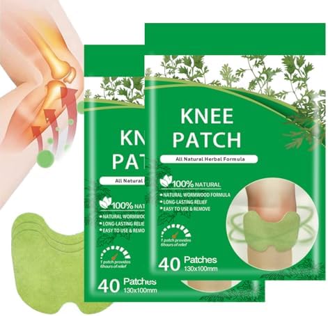 80Pcs Natural Knee Joint Patches,Herbal Patch Pad Balance,Mugwort Herbal Knee Patches,Long-Lasting Knee Comfort, Knee Joint Relief Patches by Unknown