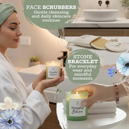 Self Care Basket for Women - 10 Pc Birthday Spa Kit, Face Roller & Gua Sha - Image 5