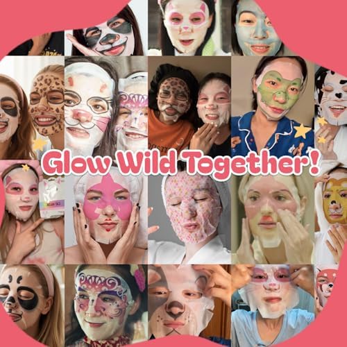Epielle Character Face Mask Fuzzy Friends 12 Pack, Fun & Effective Korean Skin Care, Spa Party Favors, Birthday Gifts for Women, Self Care Gifts - Image 6