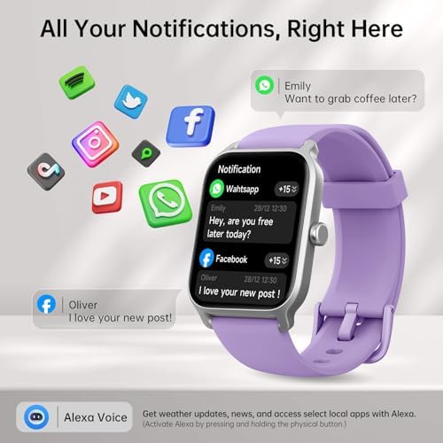 Tensky Smart Watch for Men & Women, 1.85" HD Fitness Tracker with Call - Image 2