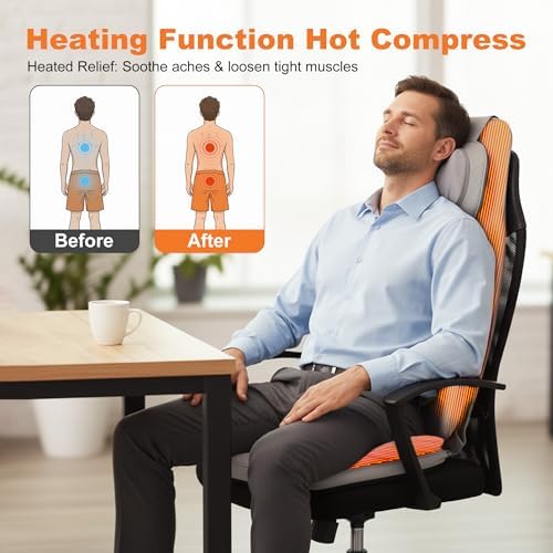 Shiatsu Neck and Back Massager, Rolling Up and Down Deep Tissue Pain Relief - Image 4