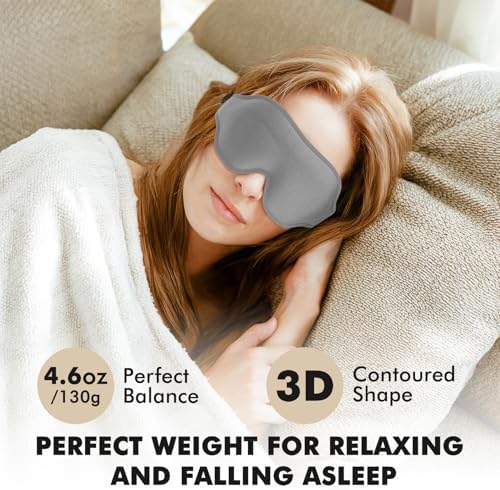 3D Blackout Weighted Eye Mask for Sleep, Eye Cover for Men Women - Image 2