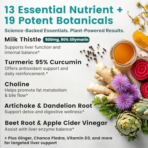 PrimeMD 32-in-1 Liver Support Milk Thistle, Artichoke & Beetroot, 180ct - Image 3