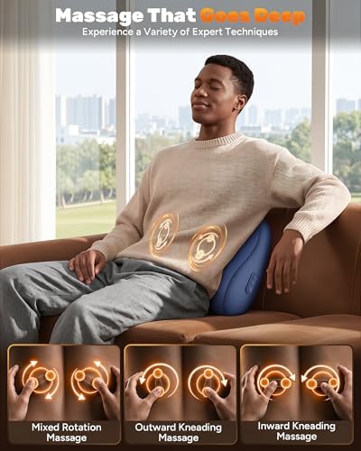 JZBRAIN Electric Back Massager, Deep Tissue Kneading Heat for Pain Relief - Image 3
