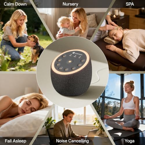 Hotmoon Sound Machine for Sleep, Cocoon 2, 40 Sounds, Dual-Speaker, Plug in - Image 6