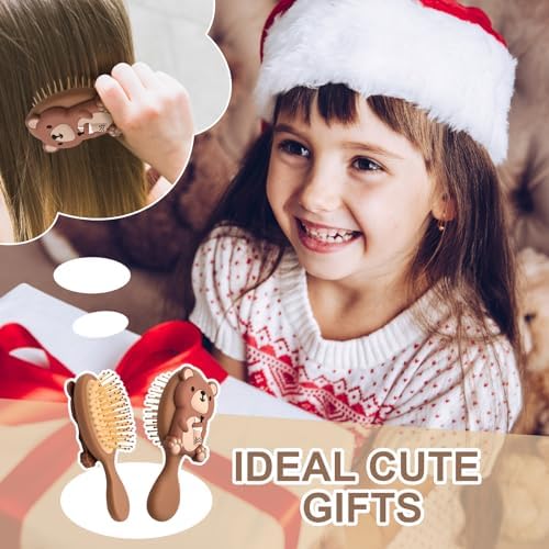 Toddler Hair Brush for Baby, Bear Air Cushion Brush - Brown - Image 2