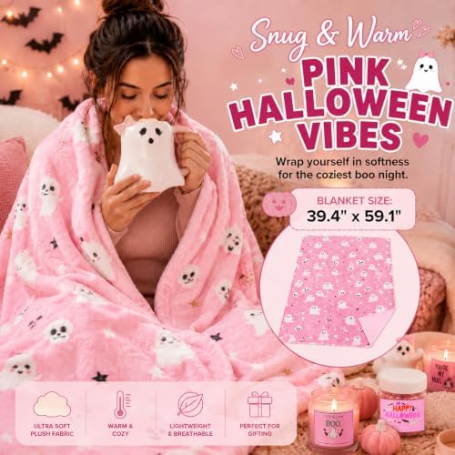 Pink Boo Basket Stuffers for Women Teen Girls, Girly Halloween Gifts - Image 4