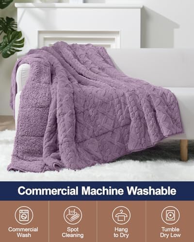 Ultra Soft Sherpa Weighted Blanket for Adults, 60"x80" 15lbs Heavy Blankets - Image 5