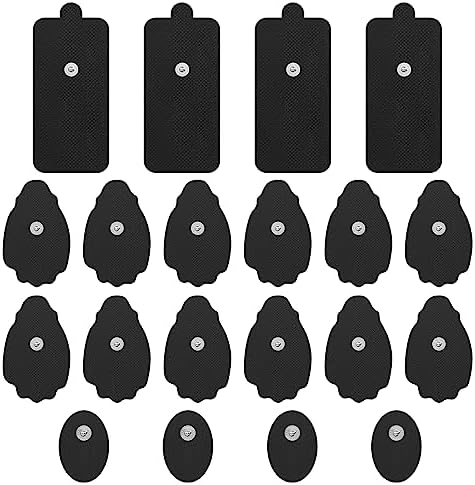 TENS Unit Electrode Pads NURSAL 20 Pack 3.5mm Snap EMS Replacement Pads for Electrotherapy Reuse More Than 30 Times, Compatible with MEDVICE,Belifu TENS Machine by NURSAL