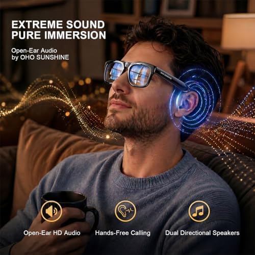 OHO AI Smart Glasses, Photochromic Z87+ Audio Open‑Ear Bluetooth Sunglasses - Image 5