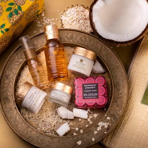 Spa Ceylon Virgin Coconut Home Spa Set | Body Care Set & Mini Travel Bag | Pamper Gift | Organic Bath Products - Image 3