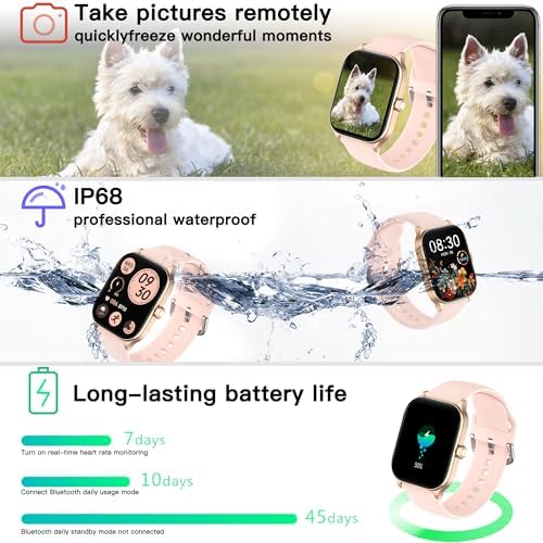 Othalne Smart Watch (Answer/Make Call), 1.85" Smartwatch for Android Phones and iPhone with Heart Rate,Sleep Monitor,Pedometer, 100+Sports Fitness Watch, IP68 Waterproof Fitness Tracker for Men Women - Image 5