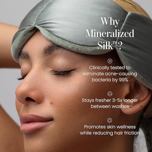 nodpod Mineralized Silk Gentle Pressure Sleep Mask, Weighted Eye Mask - Image 3