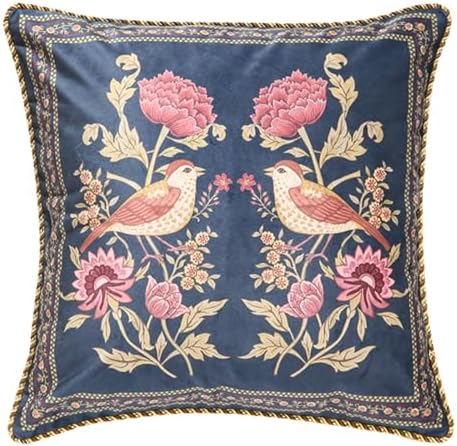 patdrea Designer French Velvet Throw Pillow Cover,18"x18"-OldgardenB by patdrea