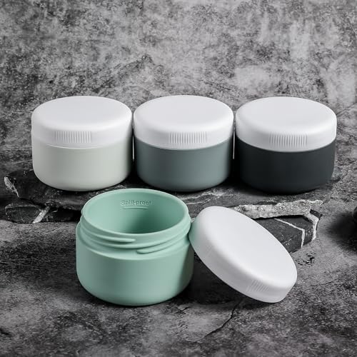 kuangre Travel Containers for Toiletries, Silicone Cream Jars BPA-Free, Leak-proof 3oz Travel Size Containers, Portable Size Silicone Jars with Lid for Cosmetic Face Hand Body Cream (4 Pack) - Image 7
