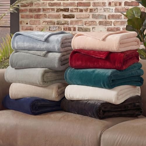 Lucky Brand Solid Plush 50"X70" Throw Blanket, Light Blue - Soft, Cozy, and Timeless Comfort - Image 6