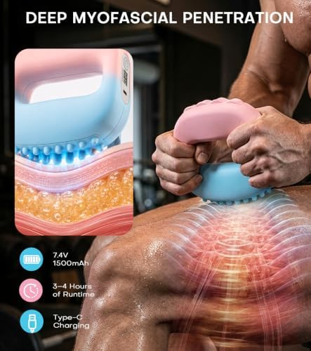 Gradient Fascia Ring Ab Massager Belt for Muscle Recovery,Blue-Pink - Image 5