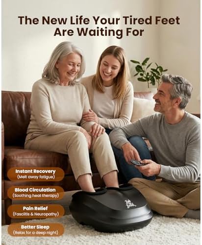 BOB AND BRAD Lite Foot Massager FSA Eligible HSA, Shiatsu Foot Massager with Heat for Neuropathy & Plantar Fasciitis Relief, Electric Deep Kneading Feet Massager Machine, Birthday Gifts for Women Men - Image 3