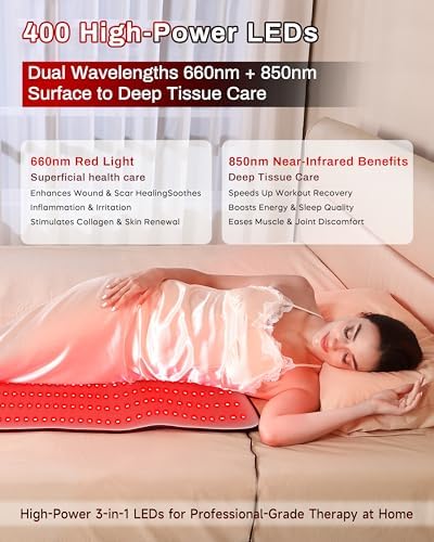 Medical Grade Red Light Therapy Mat for Body, FSA&HSA, 38" × 23.6" - Image 2