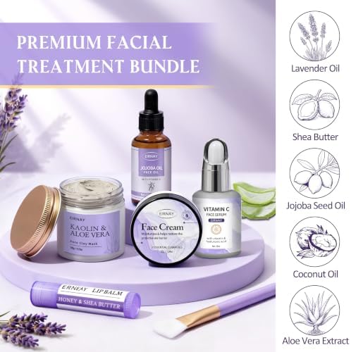 Gifts for Women, Spa Gifts Basket for Women, 21pcs Lavender Skin Care Set - Image 3