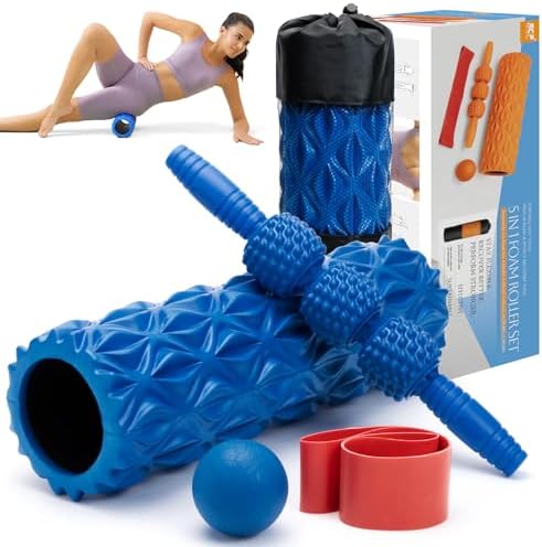 SUBCULTUREPICK 5 in 1 Foam Roller Set High Density Deep Tissue Massager by SUBCULTUREPICK