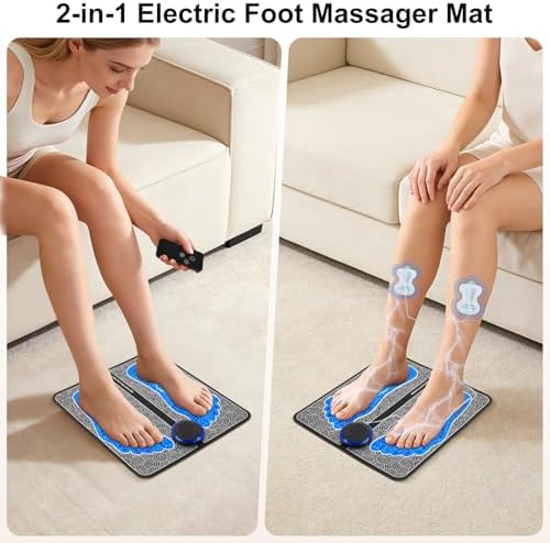 EMS Foot Massage for Muscle Relaxation, Transcutaneous Electronic Nerve Stimulator, LCD Display Screen, Adjustable 10 Modes & 19 Gears - Image 3
