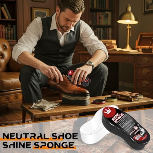 Loopeer 12Pcs Shoe Shine Sponge, Instant Leather Care - Image 5