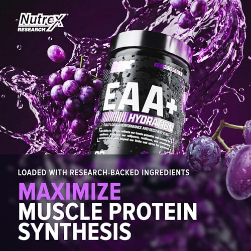 Nutrex Research EAA Hydration | EAAs + BCAA Powder | Muscle Recovery, Strength, Muscle Building, Endurance | 8G Essential Amino Acids + Electrolytes | (Packaging My Vary) 30 Servings (Juicy Grape) - Image 2