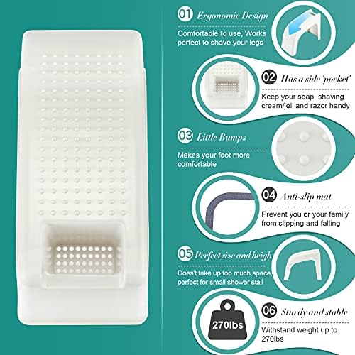 AmazeFan Shower Foot Rest, Shower Foot Stool for Shaving Legs, Pedicure Foot Rest Stand - Image 2