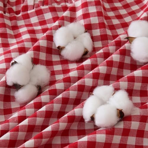 20x54 inches Red/White Gingham Body Pillow Sham 1 Piece - Image 4