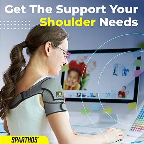 Sparthos Rotator Cuff Shoulder Brace for Women & Men - Support - Gray-XXL - Image 6