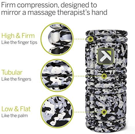 TRIGGERPOINT Performance Therapy Grid Foam Roller for Exercise, Deep Tissue Massage and Muscle Recovery, Original (13-Inch), Grey Camo - Image 3
