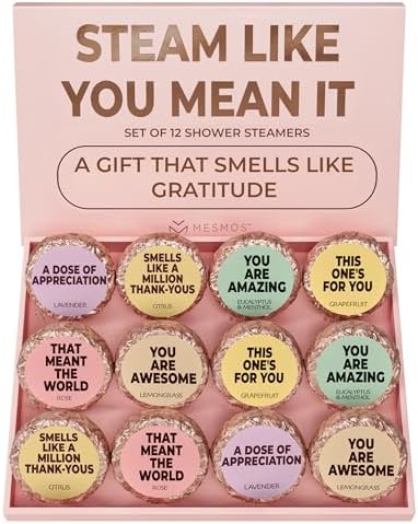 MESMOS 12pk Shower Steamers Aromatherapy, End of Year Teacher Gifts, Thank You Gifts for Women, Shower Steamers for Women, Relaxation Spa Shower Bombs, Appreciation Gift for Coworkers, Employees, Team by MesmorizingMemoriesMoments