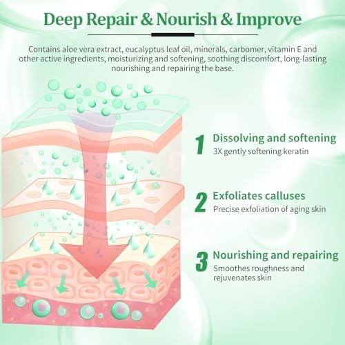 Pedicure Kit Foot Soak Set: Bubble Salt, Sugar Scrub, Massage Mask, Massage Lotion in a Box, 4 Step Foot Spa Kit for Dry Feet,Tired Feet (1 Set Eucalyptus) - Image 3