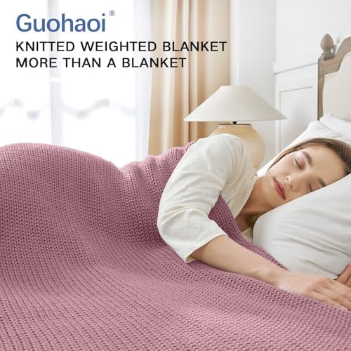 Guohaoi Knitted Weighted Blanket for Adults, 50"x75" 20lbs Full/Queen Size - Image 2