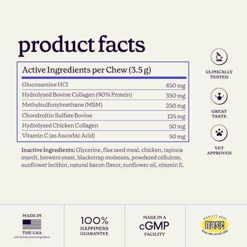Premium Glucosamine For Dogs – Advanced Hip & Joint Supplement With Glucosamine Chondroitin For Dogs Flexibility, Mobility & Relief – Hip & Joint Supplement With Collagen & MSM – 120 Chews - Image 2